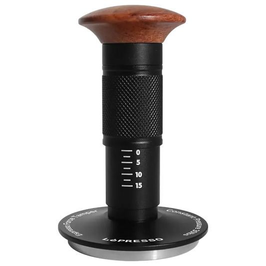 LePresso 58.5mm Impact Coffee Tamper with Threaded Base - Black