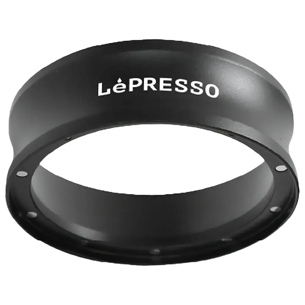 LePresso Magnetic 58mm Dosing Ring - Premium Aluminum Coffee Funnel (Black)