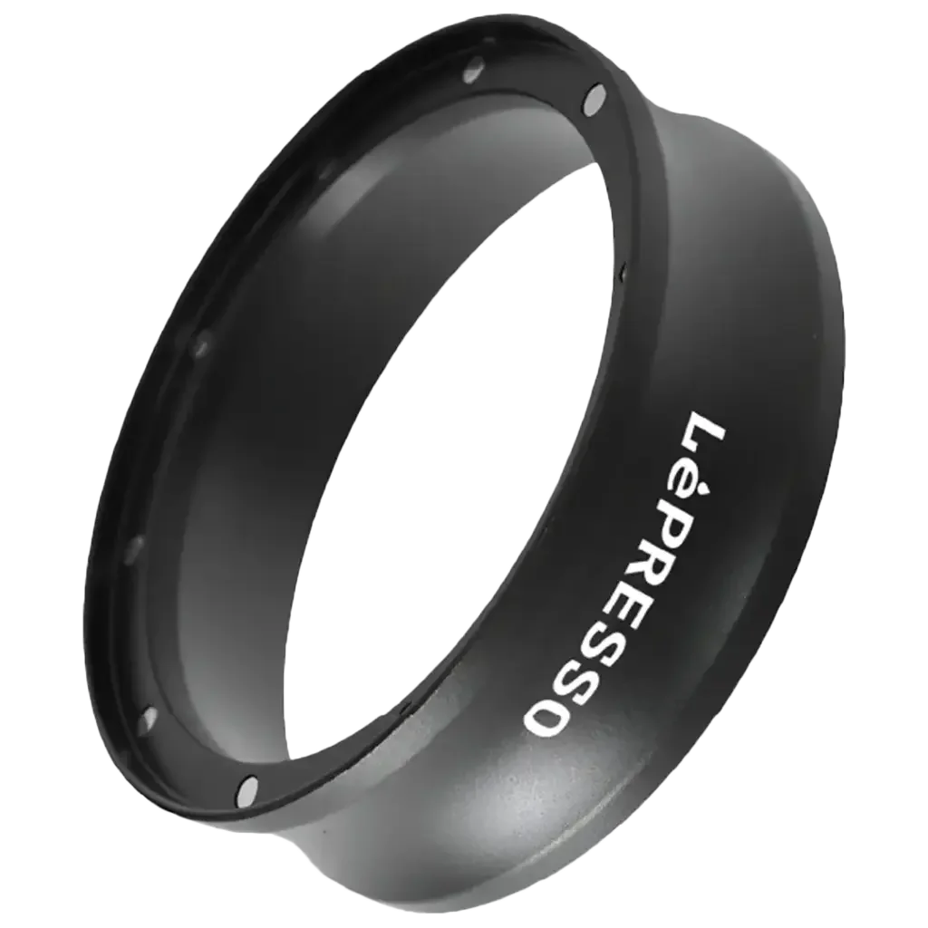 LePresso Magnetic 58mm Dosing Ring - Premium Aluminum Coffee Funnel (Black)
