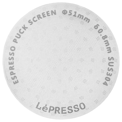 LePresso 51mm Precision Fit Espresso Puck Screen - Silver