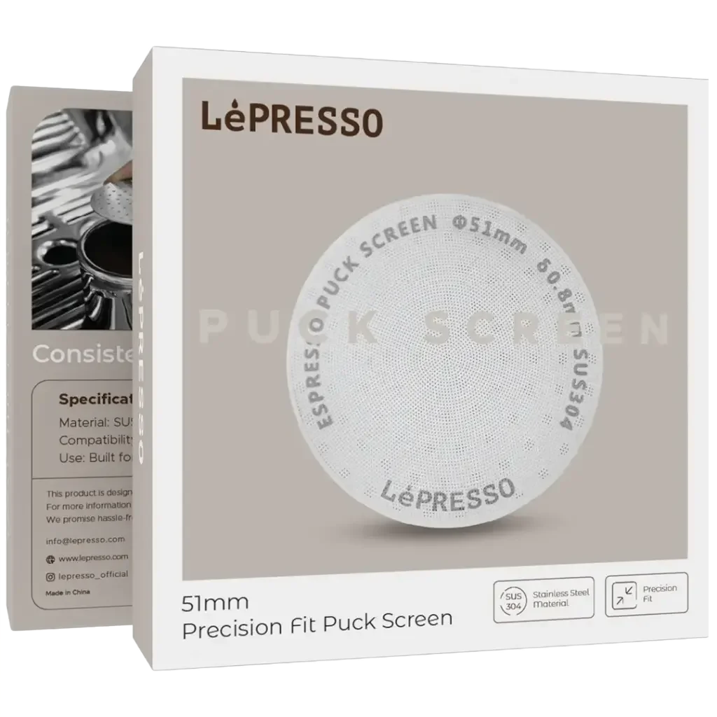LePresso 51mm Precision Fit Espresso Puck Screen - Silver