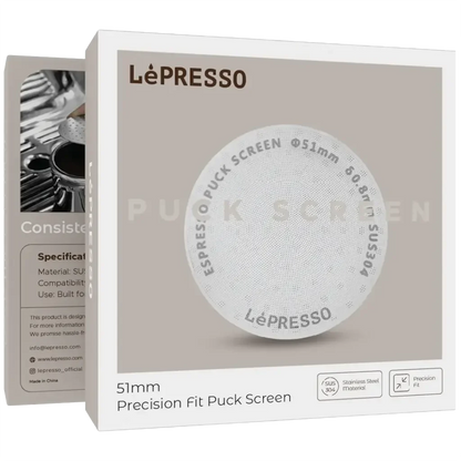 LePresso 51mm Precision Fit Espresso Puck Screen - Silver