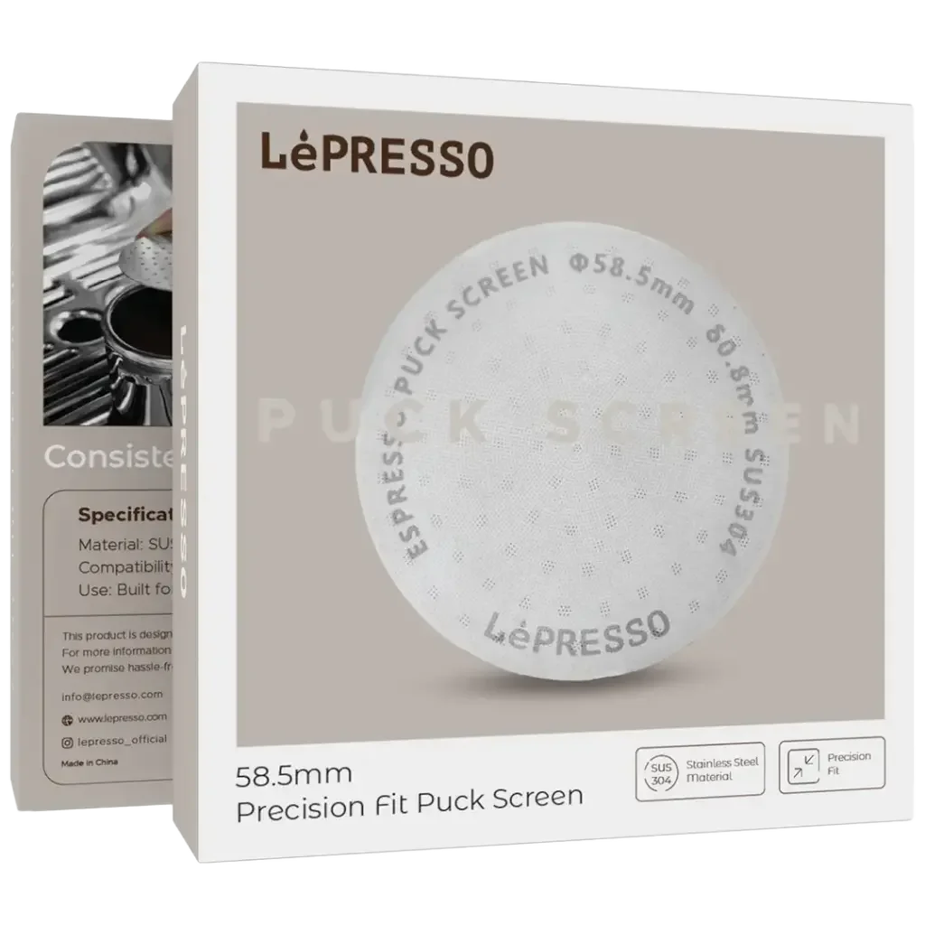 LePresso 58.5mm Precision Fit Espresso Puck Screen - Silver