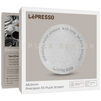 LePresso 58.5mm Precision Fit Espresso Puck Screen - Silver
