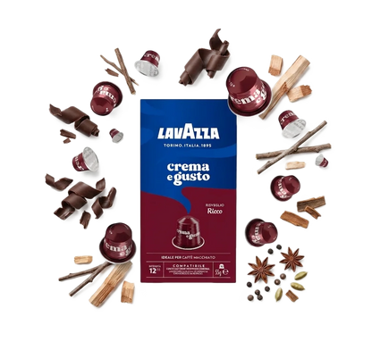Lavazza Crema e Gusto Ricco Coffee Capsules - 10 Capsules